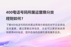 400电话号码所属运营商分类规则如何？