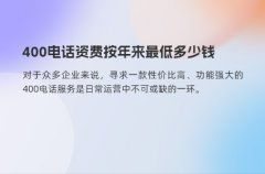 400电话资费按年来最低多少钱