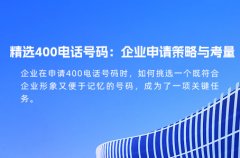 精选400电话号码：企业申请策略与考量