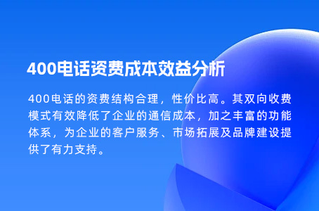 400电话资费成本效益分析