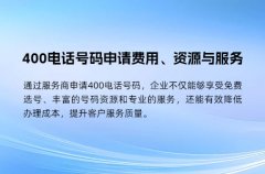 400电话号码申请费用、资源与服务