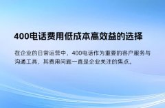 400电话费用低成本高效益的选择
