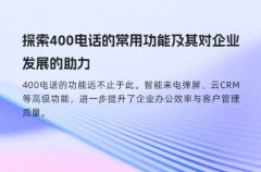 探索400电话的常用功能及其对企业发展的助力