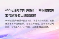 400电话号码年费解析：如何根据需求与预算做出明智选择