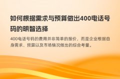 如何根据需求与预算做出400电话号码的明智选择