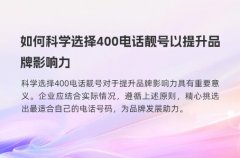 如何科学选择400电话靓号以提升品牌影响力