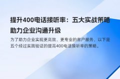 提升400电话接听率：五大实战策略助力企业沟通升级