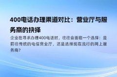 400电话办理渠道对比：营业厅与服务商的抉择
