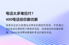 电话太多难应付？400电话给你最优解