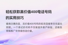 轻松获取高价值400电话号码的实用技巧