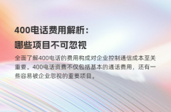 400电话费用解析：哪些项目不可忽视