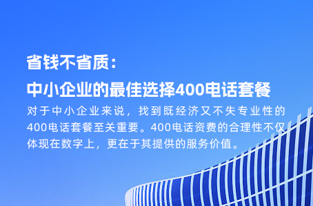 省钱不省质：中小企业的最佳选择400电话套餐